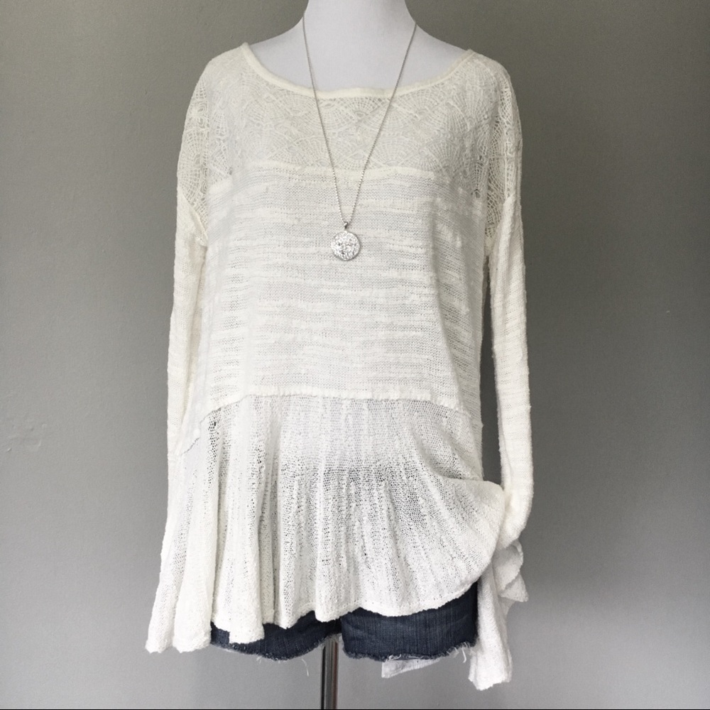 Free People Boho Chic Peasant Top